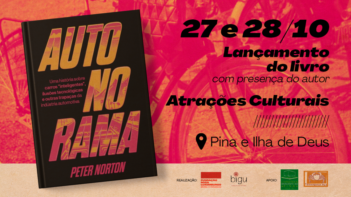 Lançamento do livro "Autonorama" de Peter Norton com atrações culturais, nas comunidades do Bode e da Ilha de Deus, dias 27 e 28 de outubro.